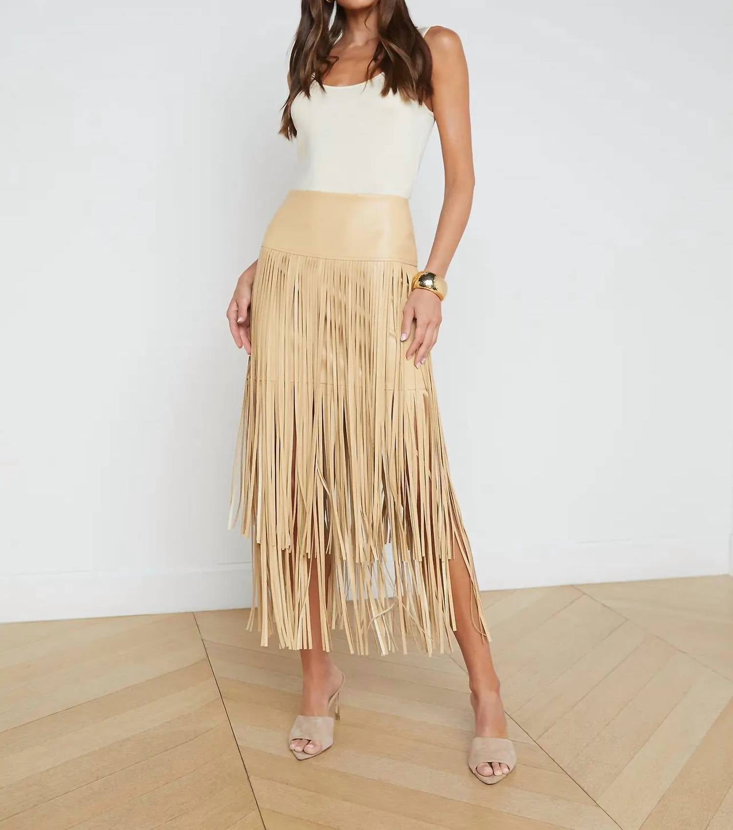 L'Agence - Karolina Fringe Skirt