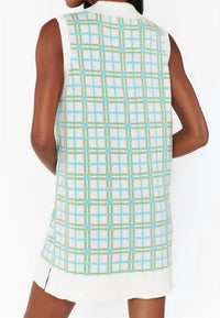 Show Me Your Mumu Hartford Tank Sweater Dress in green plaid - women's dress - alternate view