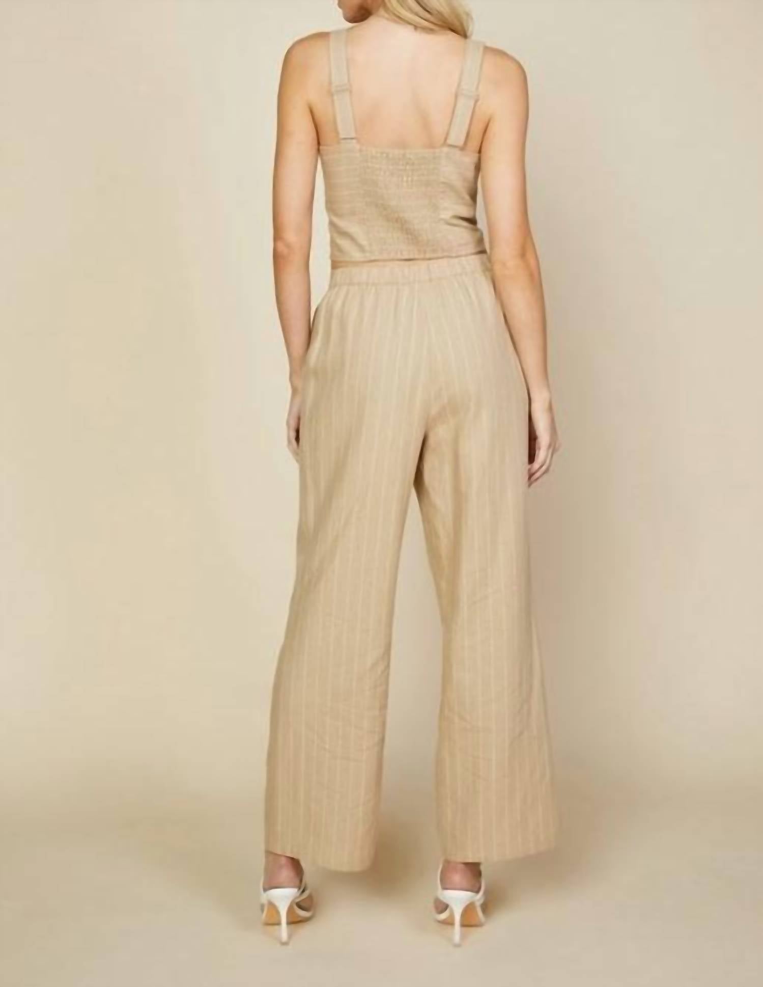 Lined Linen Button Top