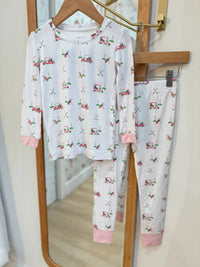 ANGEL DEAR Girls Golf Cart Long Sleeve Lounge Set in pink - item - alternate view
