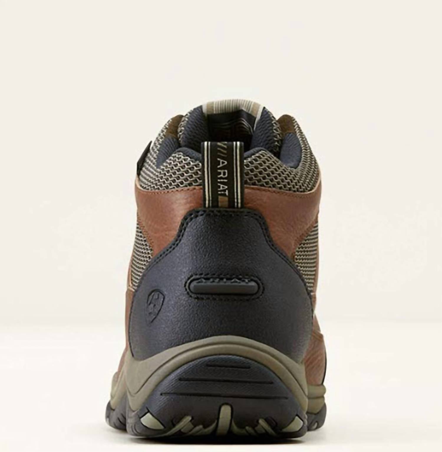 ARIAT Men's Terrain Venttek 360 Hiking Boot in brown taupe - men's boots - detail view