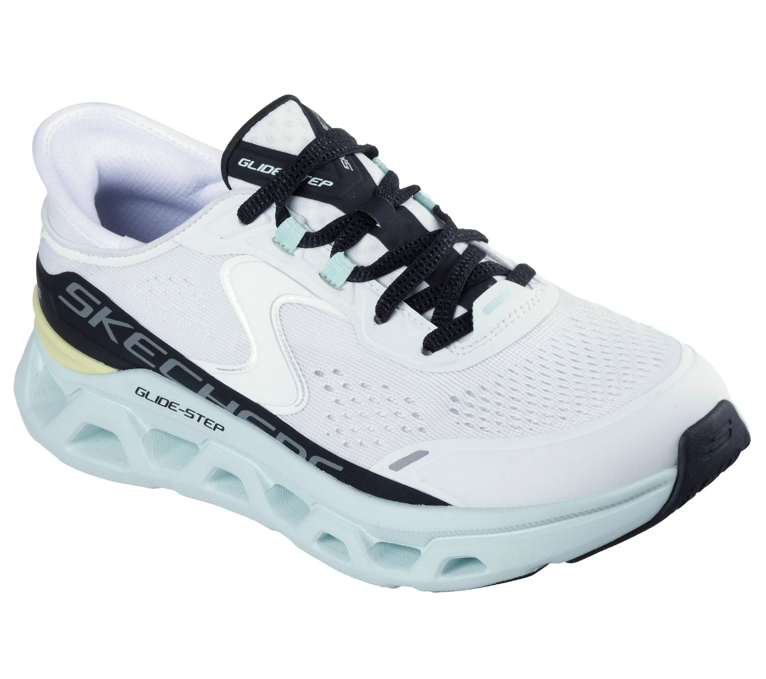 Skechers Women's Slip Ins Glide Step Altus Sneakers in white multi - women's sneaker - alternate view