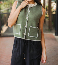 Entro - Sleeveless Button Up Vest