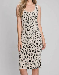 Allie Rose - Animal Knit Midi Dress
