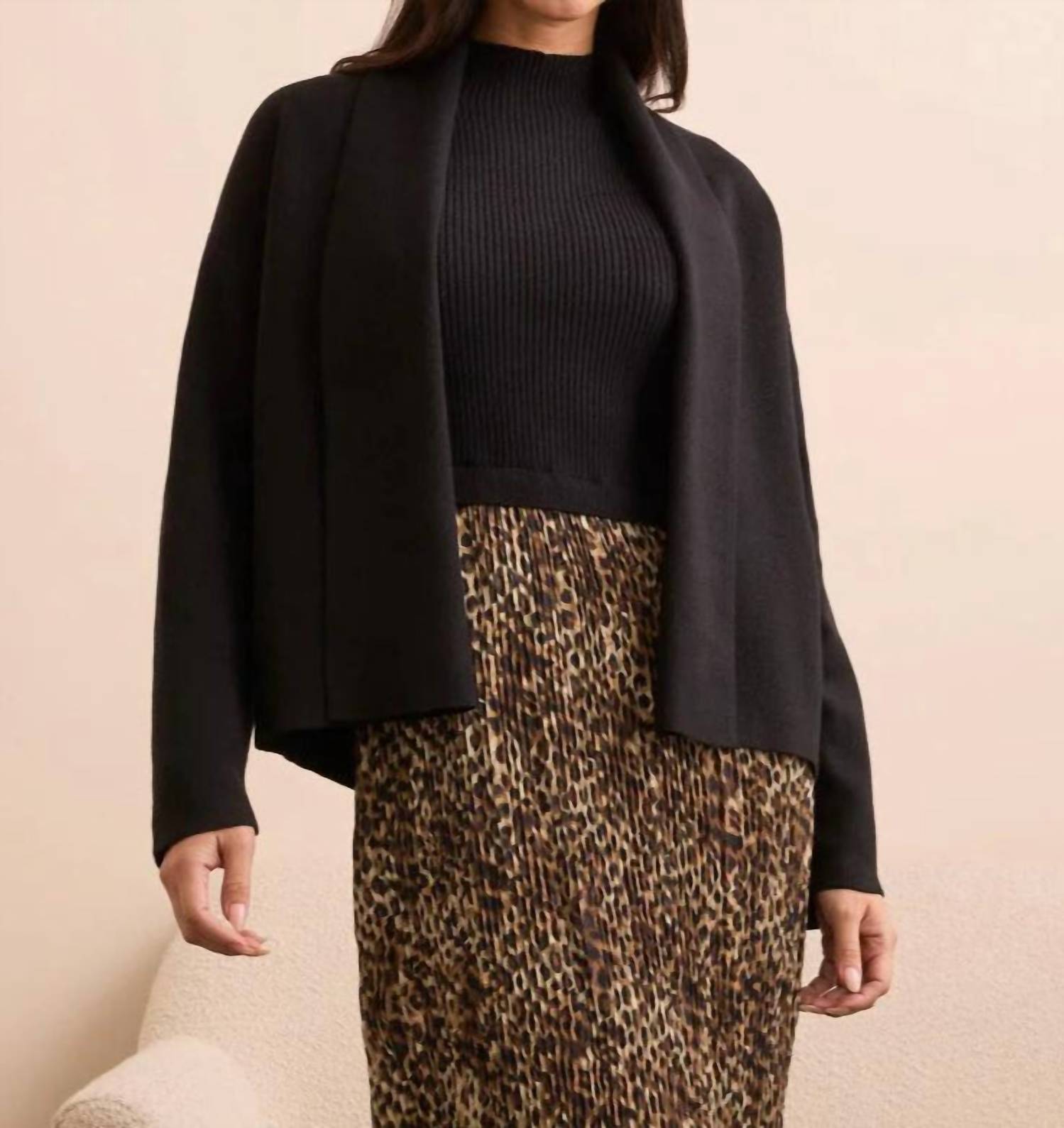 Tribal - Double Knit Shawl Collar Coatigan