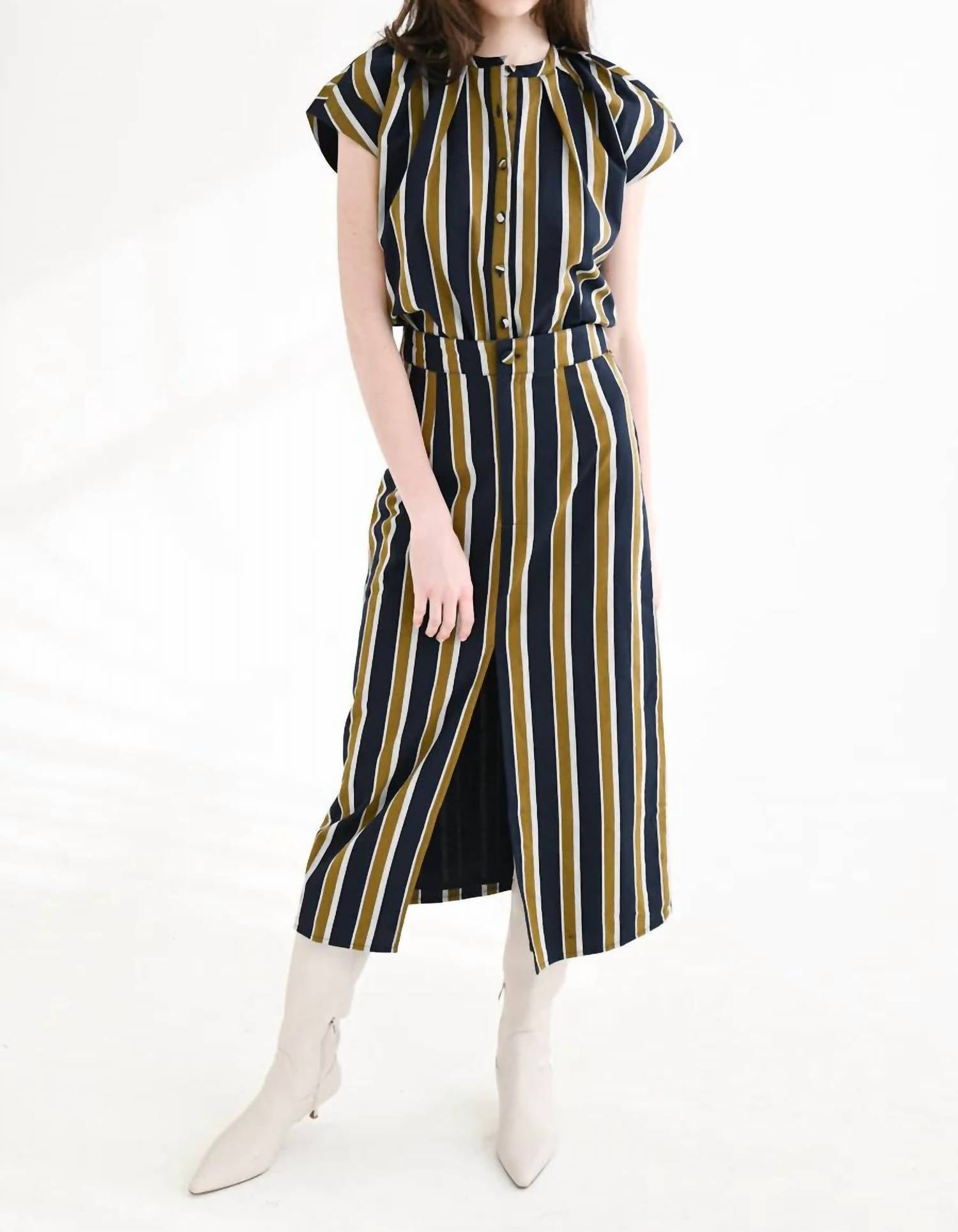 Never A Wallflower - Limelight Top Shirting Dress