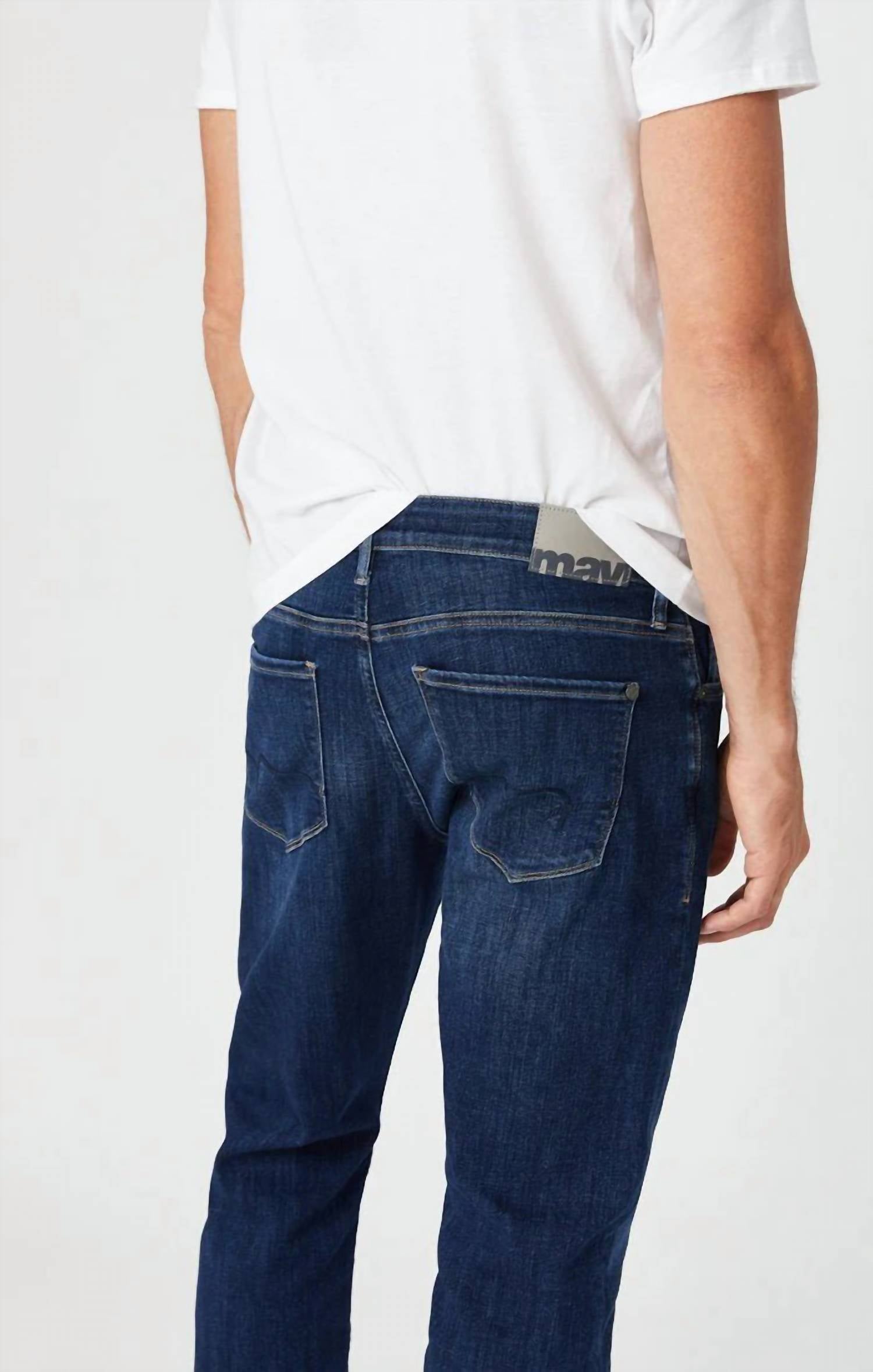 mavi Zach Straight Leg Denim Jeans in dark feather blue - men's jeans - alternate view