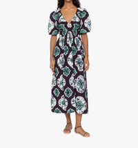Sea - Aveline Tie Dye Print Puff Sleeve Dress
