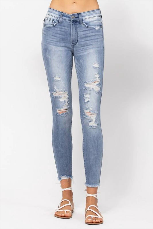 Judy Blue - Distressed Denim Skinny Jeans