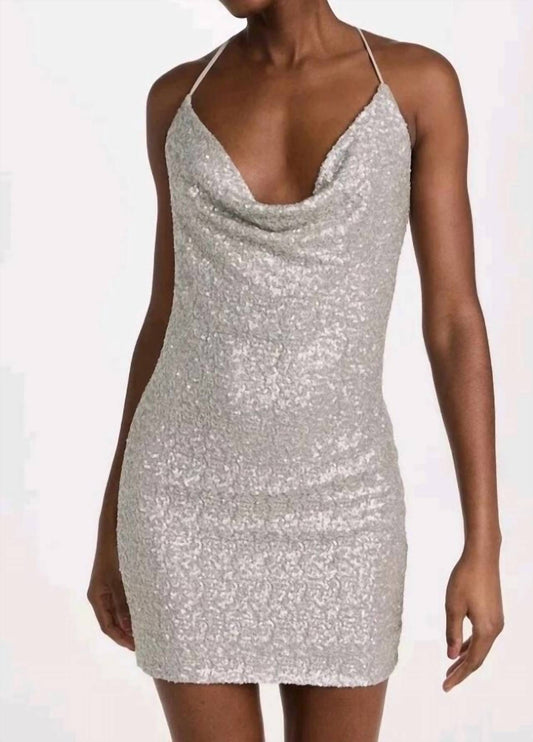 Susana Monaco - Sequince Cowl Neck Mini Dress