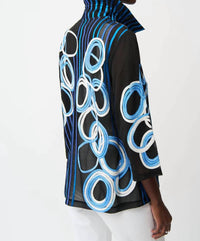 Joseph Ribkoff - Mesh & Satin Soutache Blouse Jacket