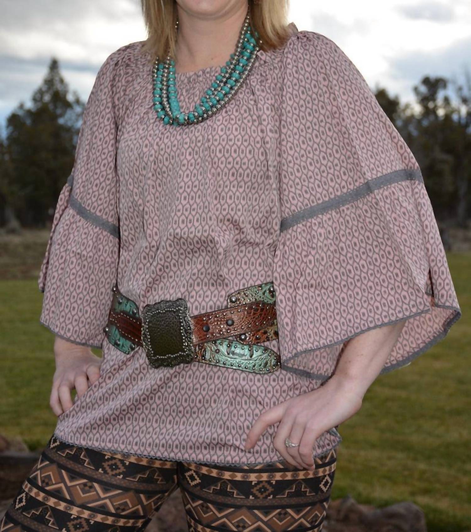 R Cinco Ranch Beeville Tunic in multi - women's shirt - view 5