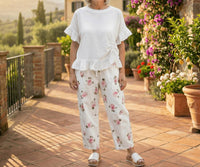 Made In Italy - La Vie En Rose Wide Leg Italian Magic Pants