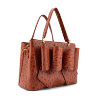 Like Dreams - Women's Remi Embossed Bow Satchel Bag