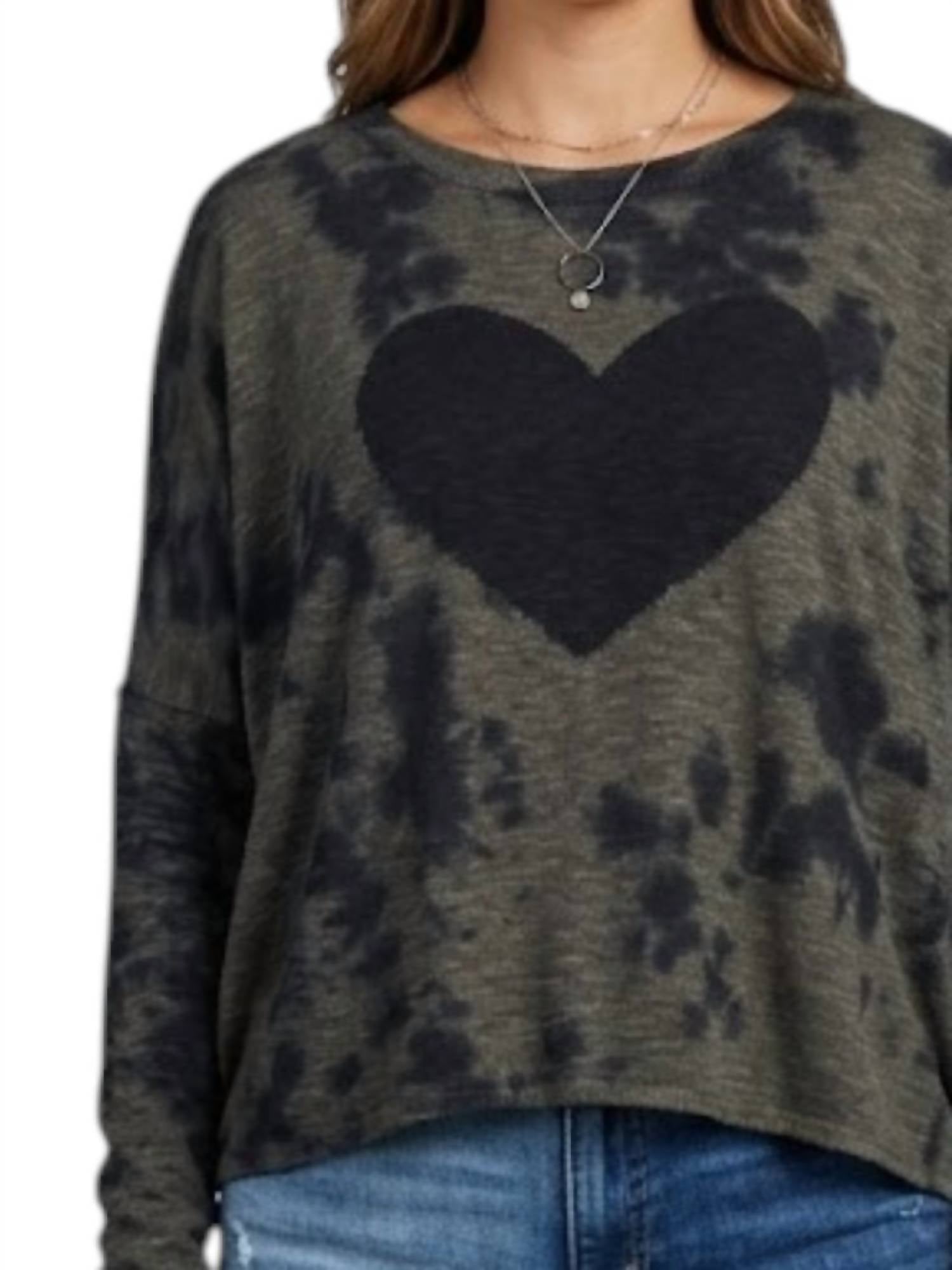Stitchdrop - Heart Lightweight Knit Sweater