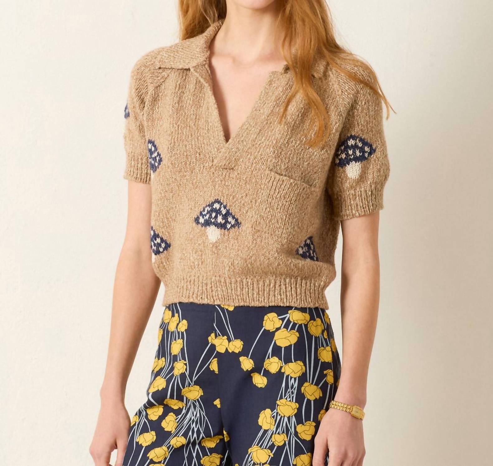 Alix Of Bohemia - Lessi Mushroom Knit Top