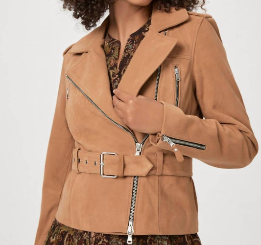 Paige - Dannie Suede Moto Jacket