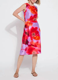 Lysse - Raquel Side Drape Printed Dress - Plus