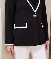 Karen Kane - Cristiana Contrast Ponte Knit Blazer