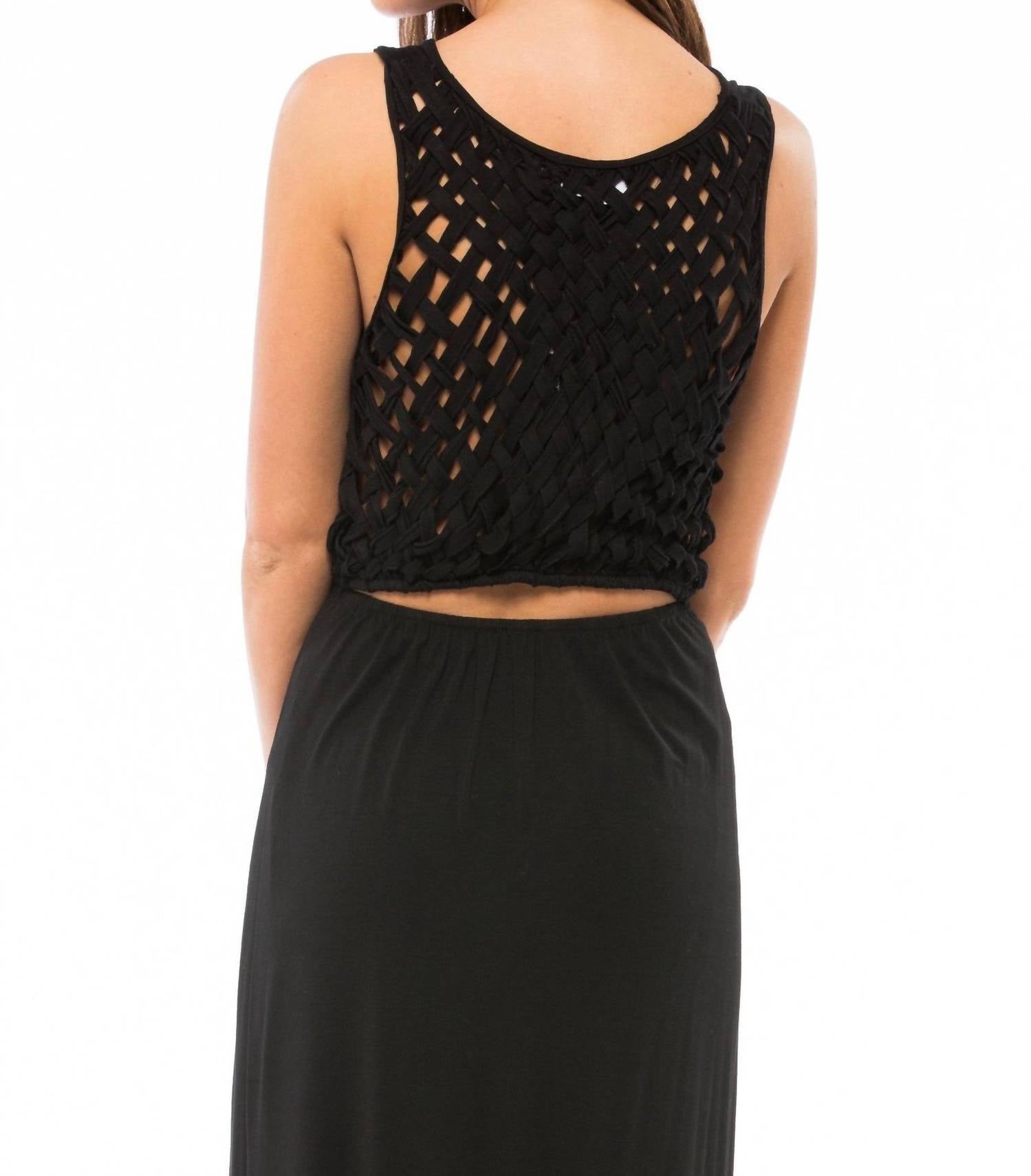 Do+Be - Basket Weave Back Maxi Dress