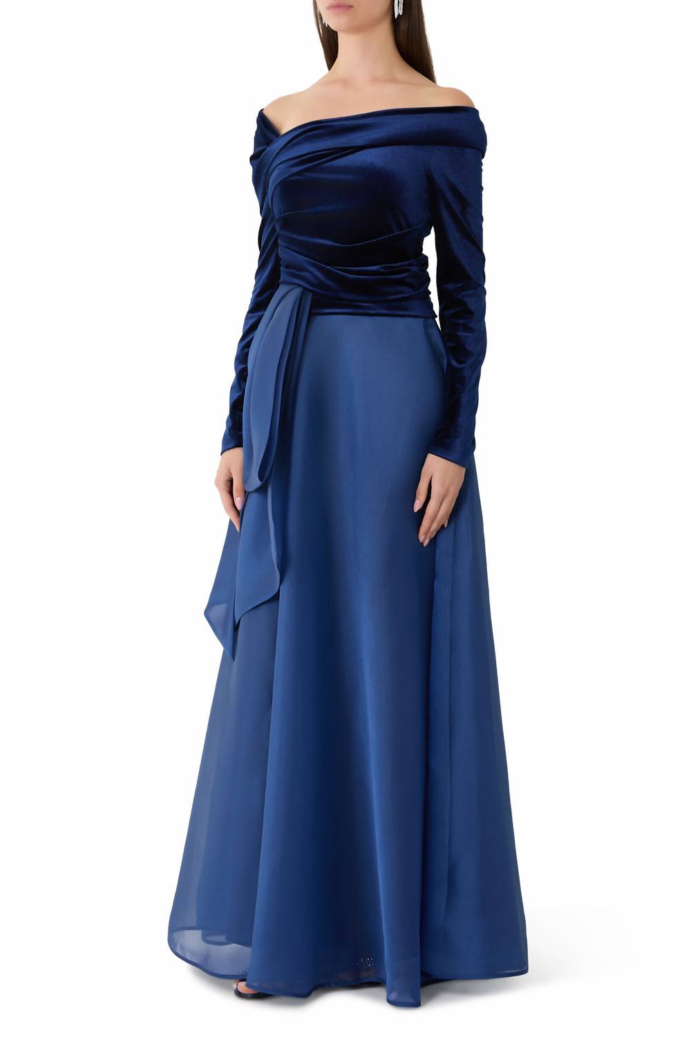 Talbot Runhof - Velvet Bodice Evening Gown