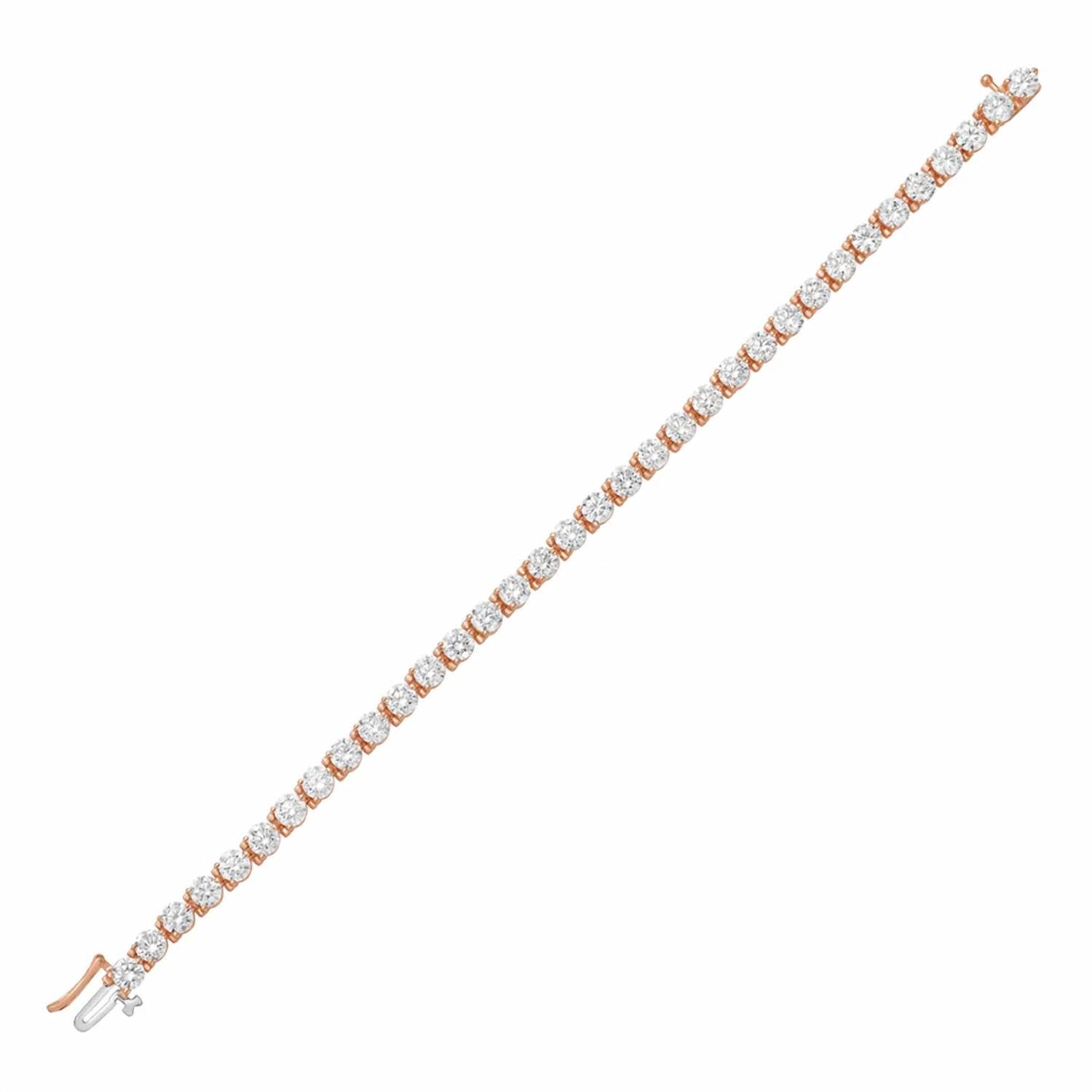 Diana M Jewels - Women's Round Lab-Grown Diamond Tennis Bracelet (9.00 Ct) - Elegant Plus