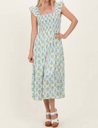 Blu Pepper - Floral Tile Midi Dress