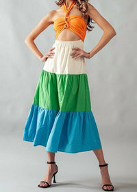 Akaiv - Saddle Color Block Dress