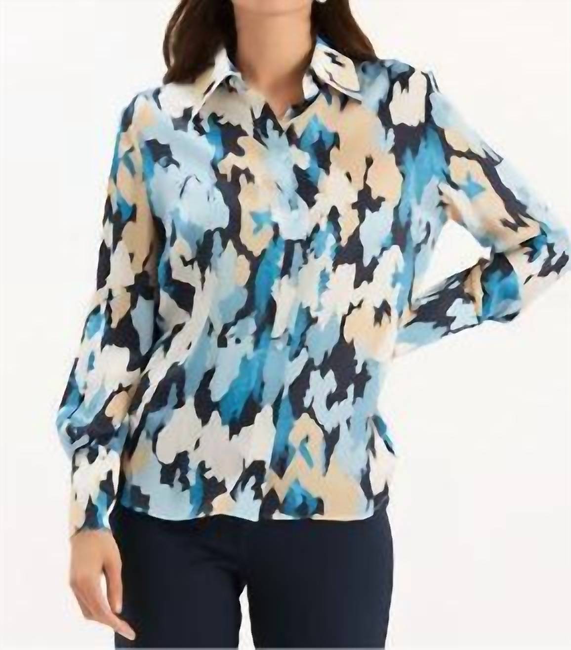 Tyler Boe - Chloe Silk Camo Blouse