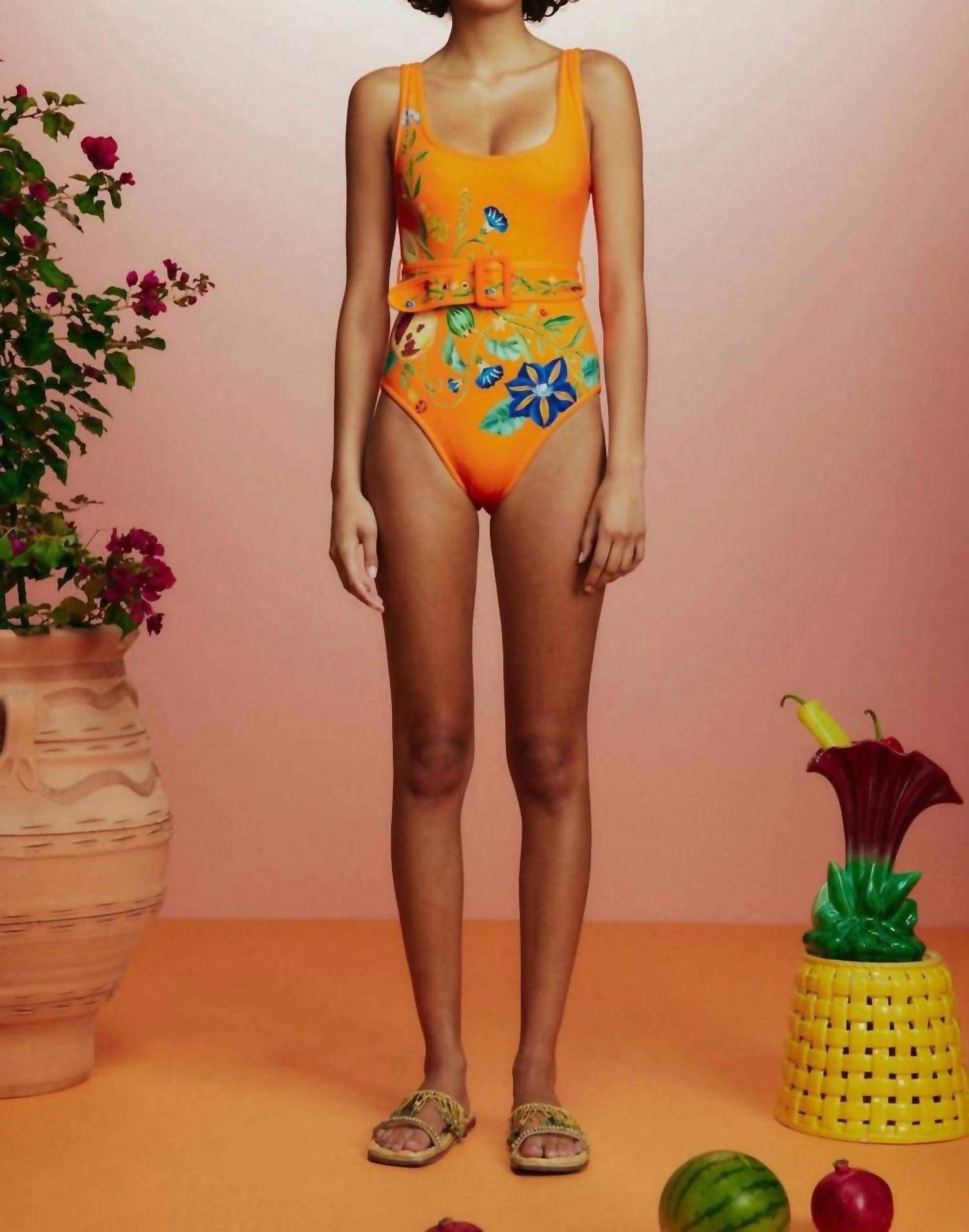 Alemais - Flores Belted One Piece