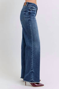 Judy Blue - Raw Hem Mid Rise Jeans