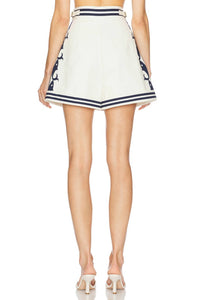 Alemais - Marine High Waisted Cotton Shorts