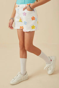 Hayden La - Kids Floral Denim Shorts