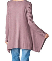 Oddi - Pinstriped Swing Tunic - PLUS