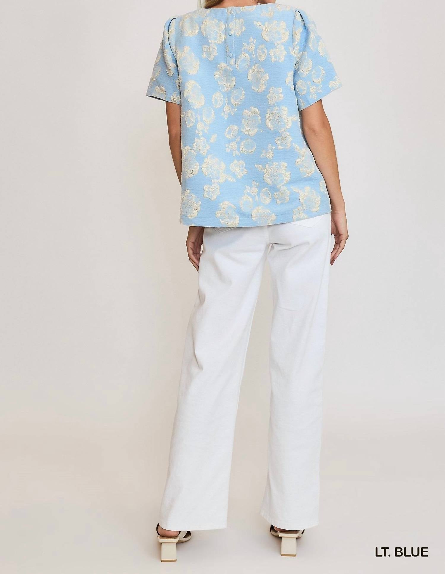 Umgee - Metallic Floral Top