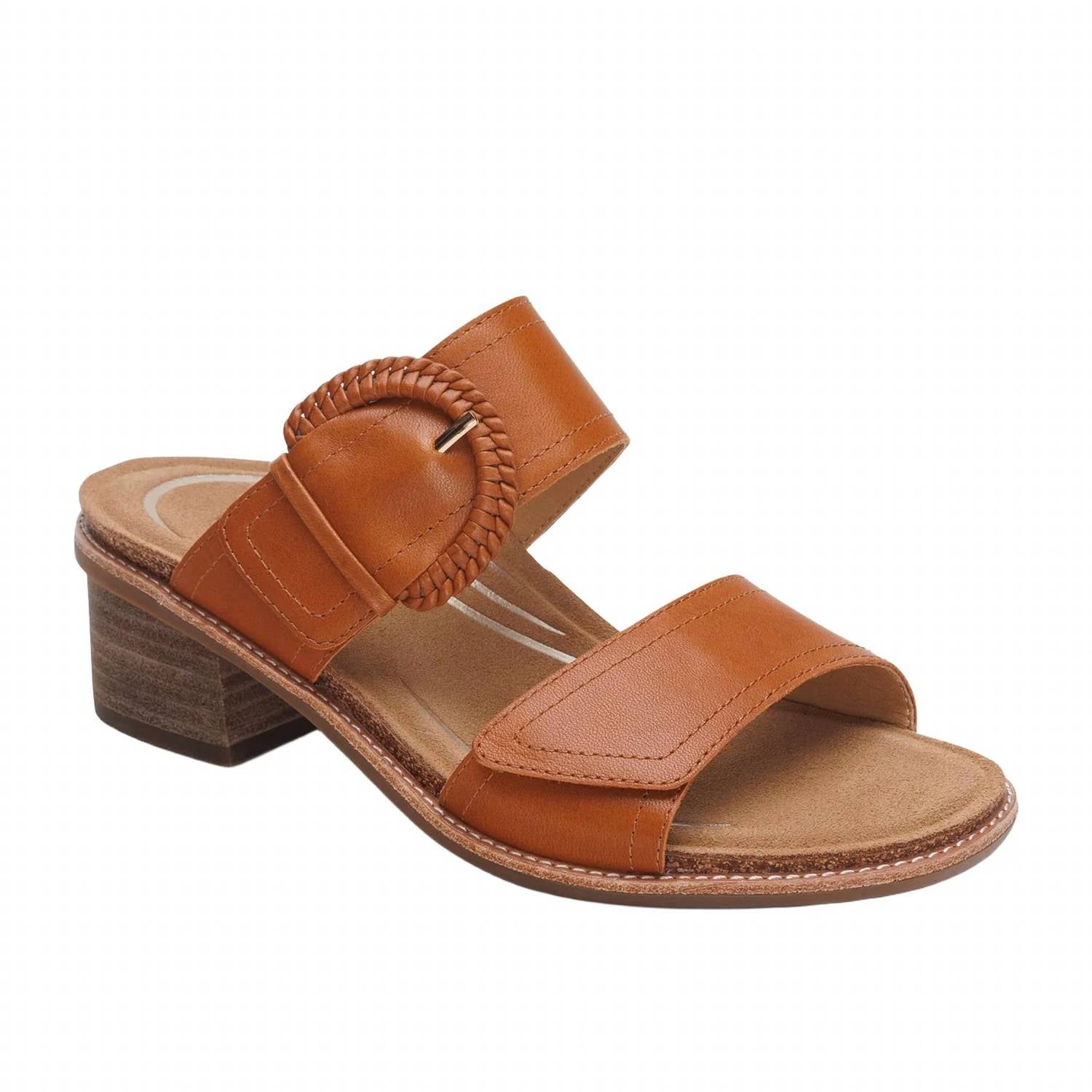 Aetrex Women's Tatiana Sandal in cognac 1 - women's sandal