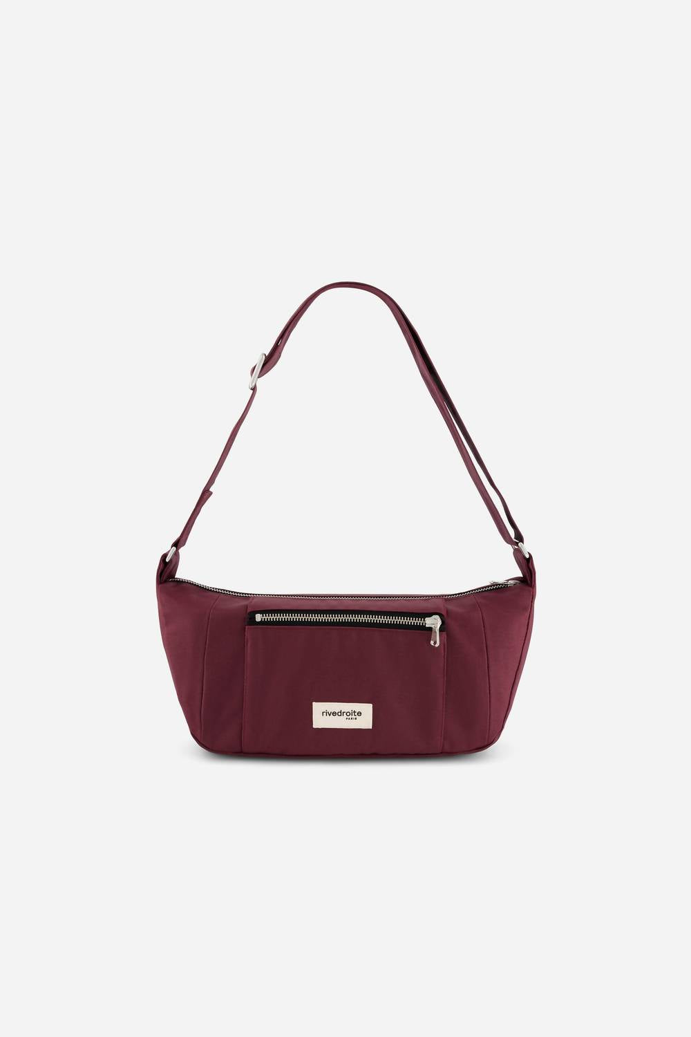 Rivedroite Paris Women's Charlot Micro Waxed Canvas Handbag in beetroot red - women's bag