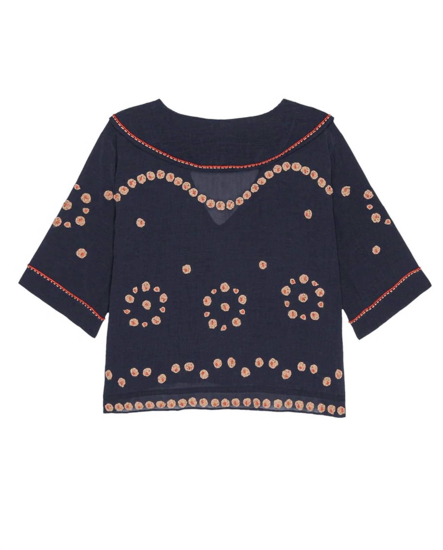 The Great. - Beaded Vintage Sailor Top