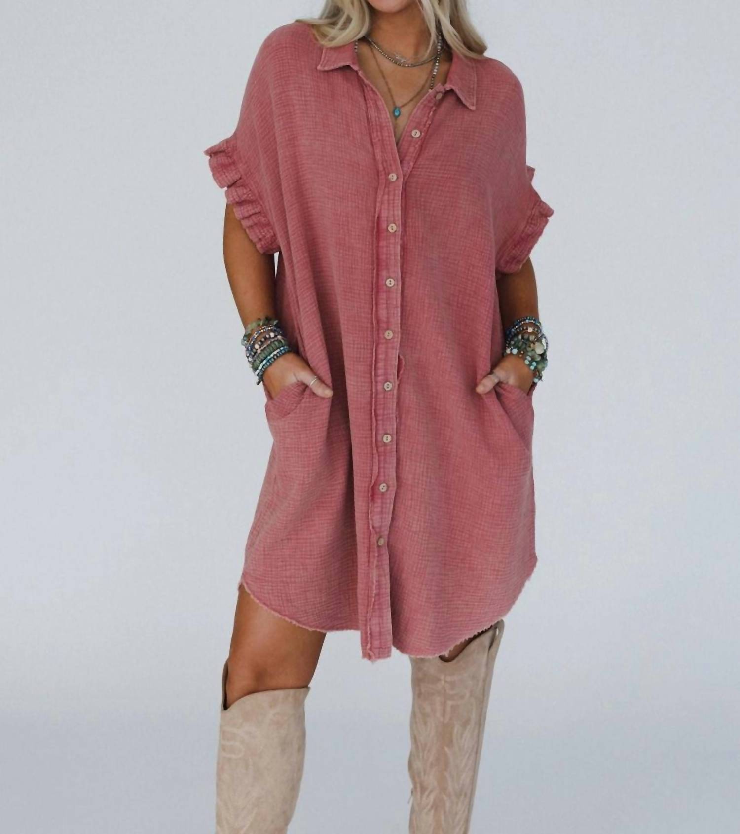 Three Bird Nest - Heavenly Days Button Up Dress