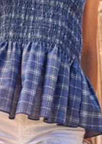 Hailey & Co - Plaid Smocked Tank