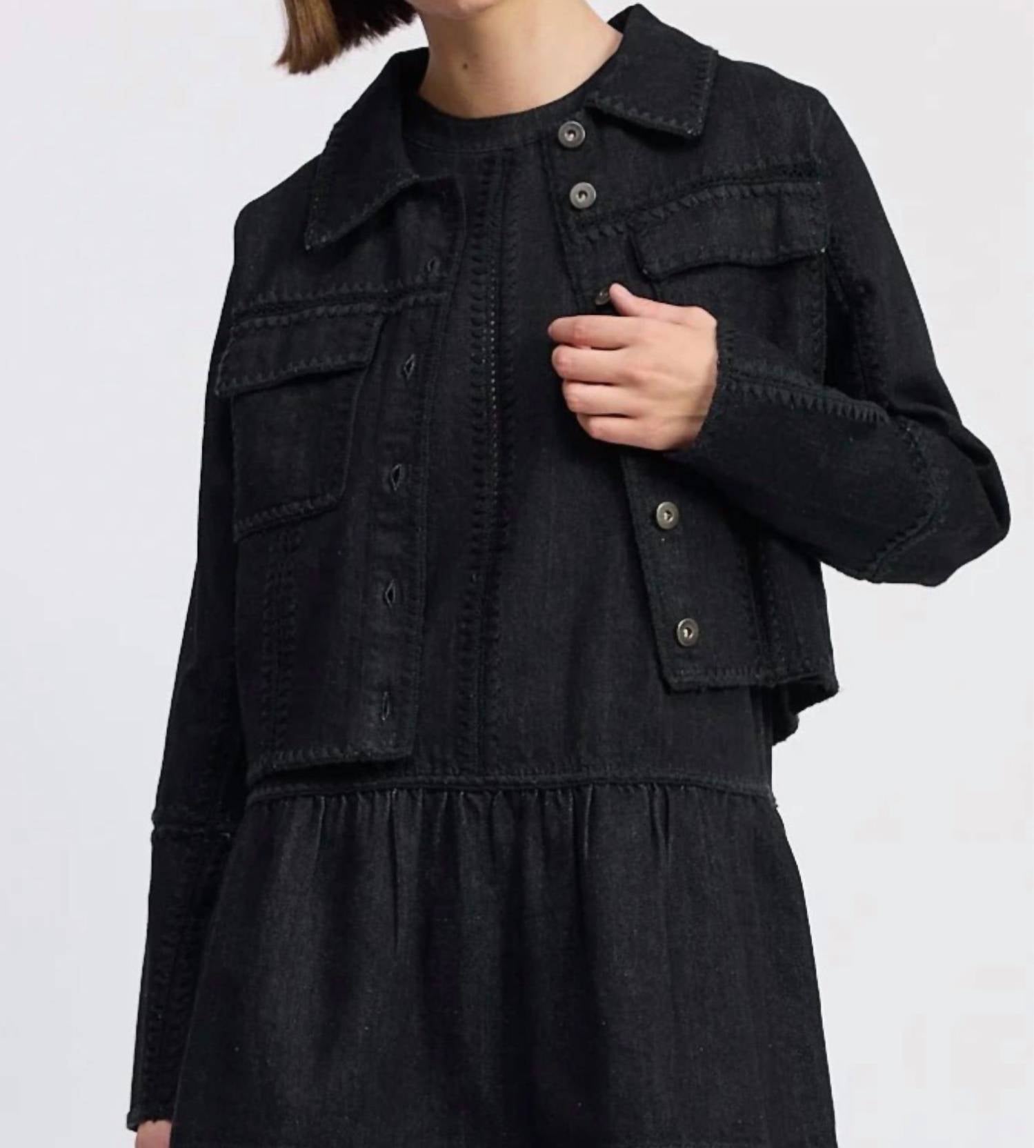En Saison - Embroidered Denim Jacket