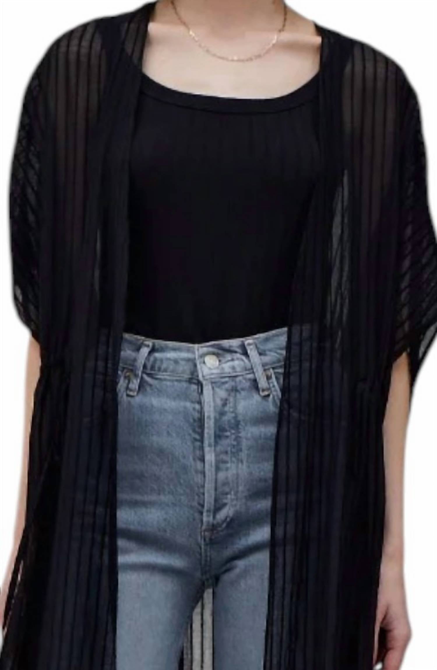 Grade & Gather - Breezy Striped Cover-up