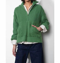 Greylin - Mila Half Zip Cable Knit Sweater
