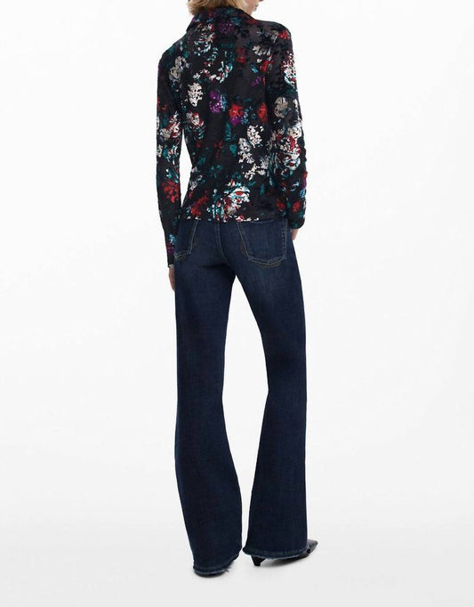 Desigual - Button Up Velvet Burnout Blouse