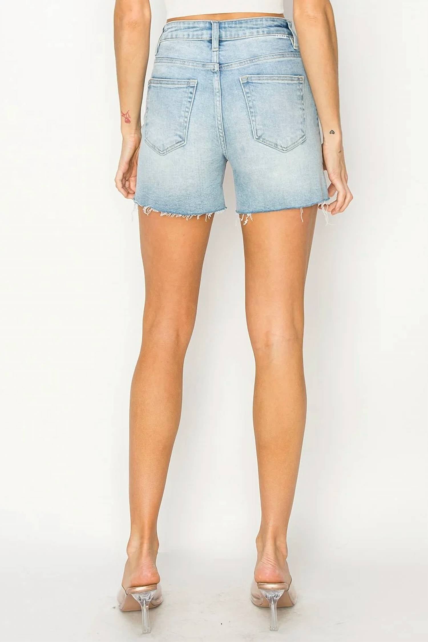 Risen - Denim High Rise Shorts