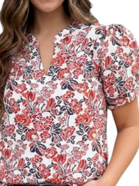 Voy - Diana Floral Jacquard Blouse