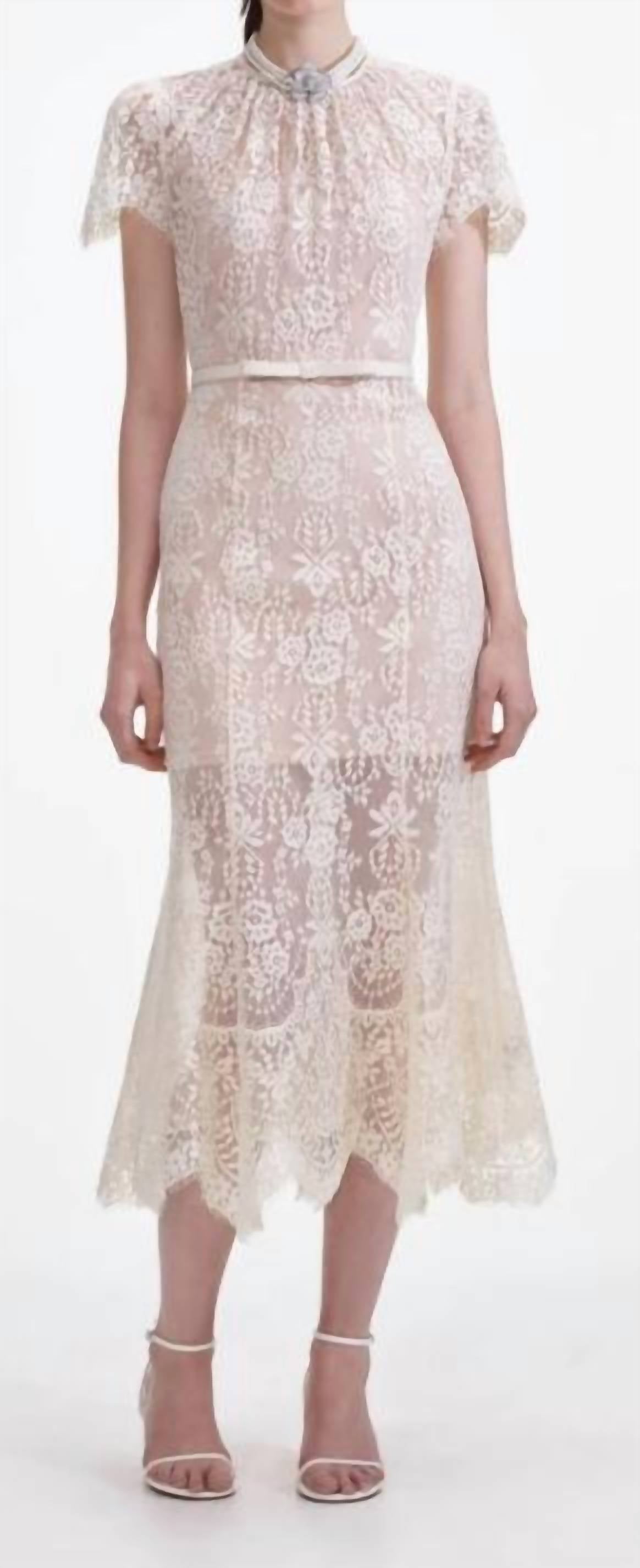 Self-Portrait - LACE MIDI DRESS