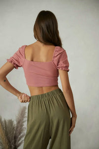 Tina Twist Front Crop Top
