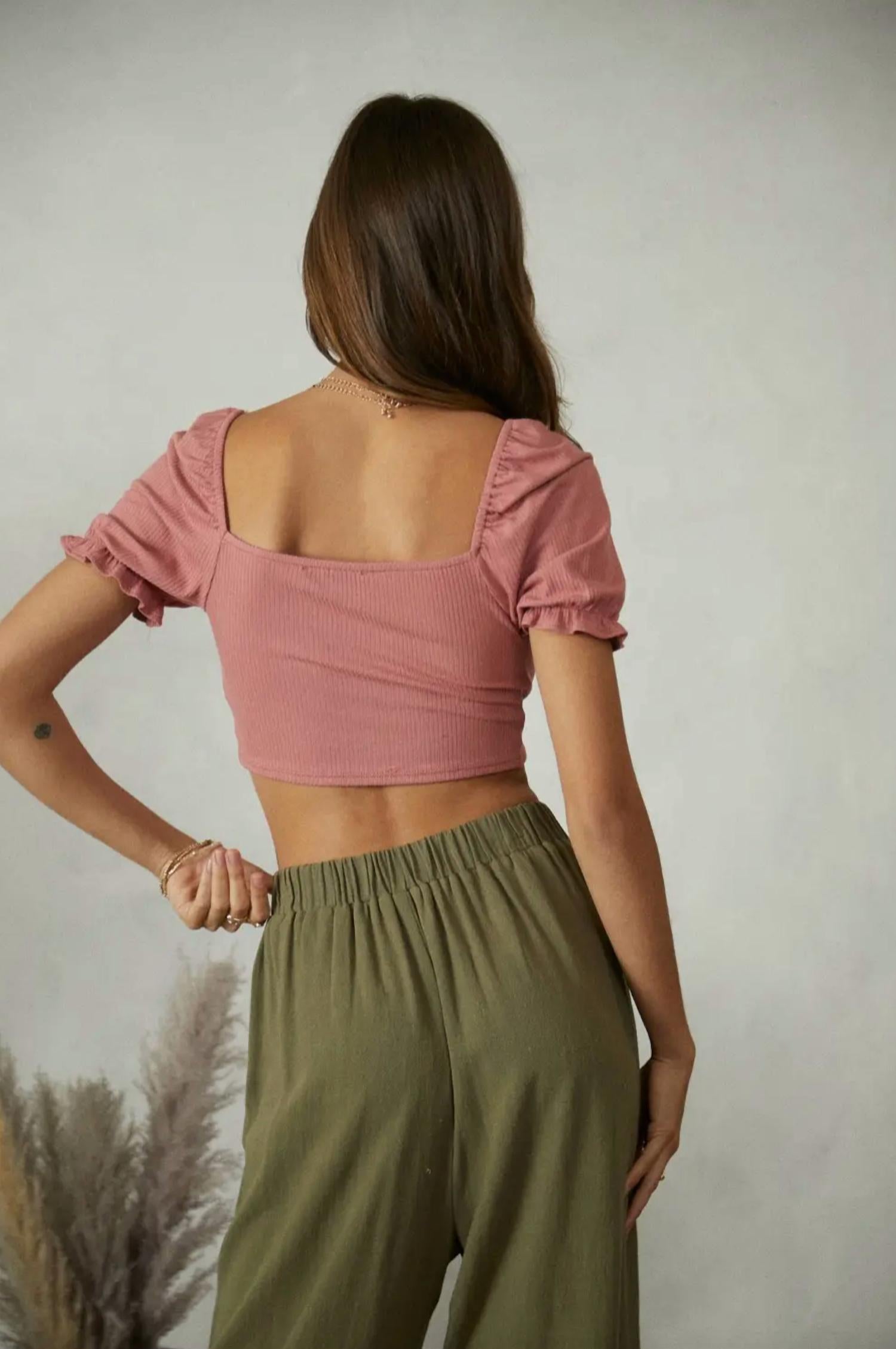 Tina Twist Front Crop Top