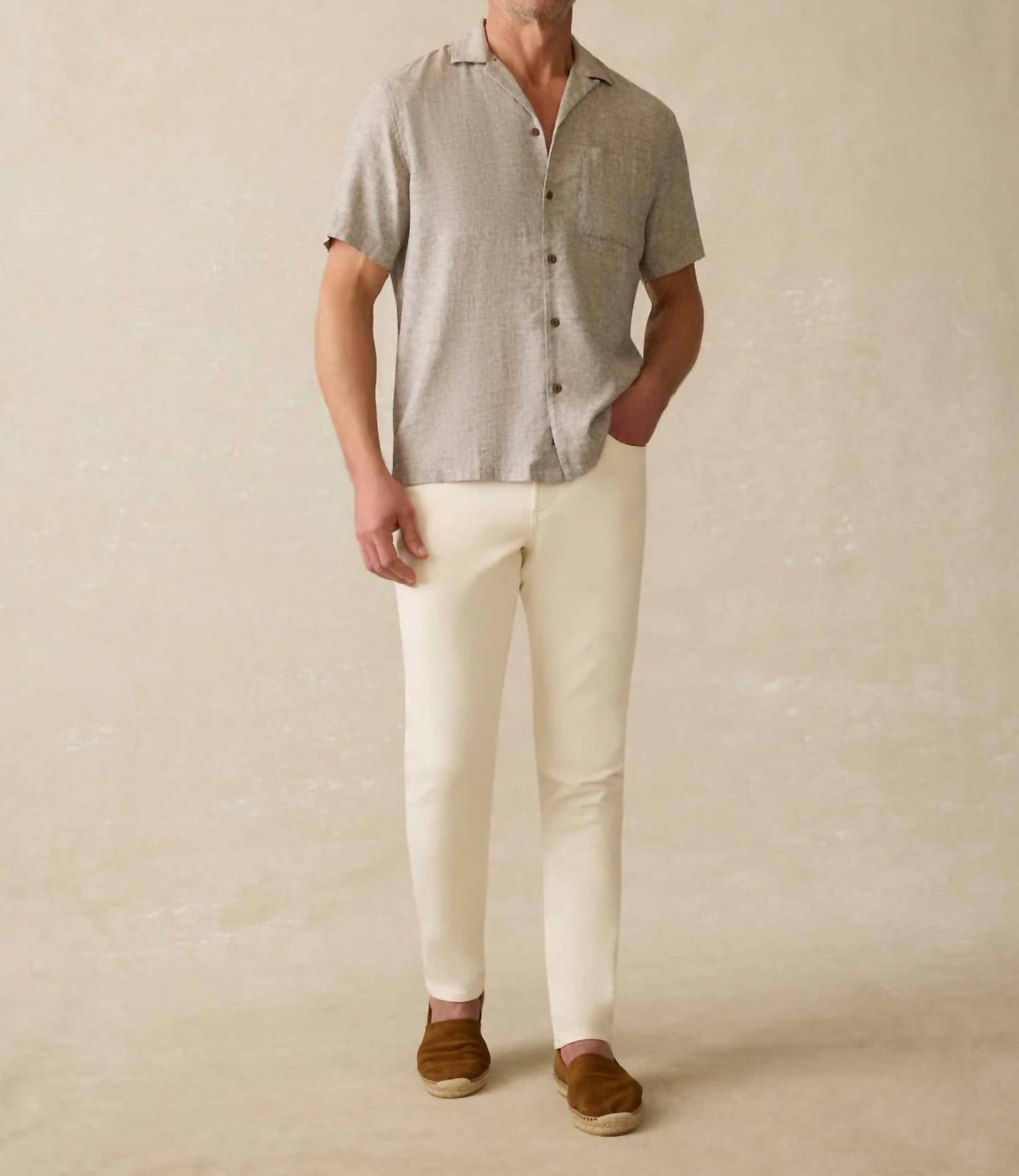 Faherty - Short-sleeve Breeze Camp Shirt